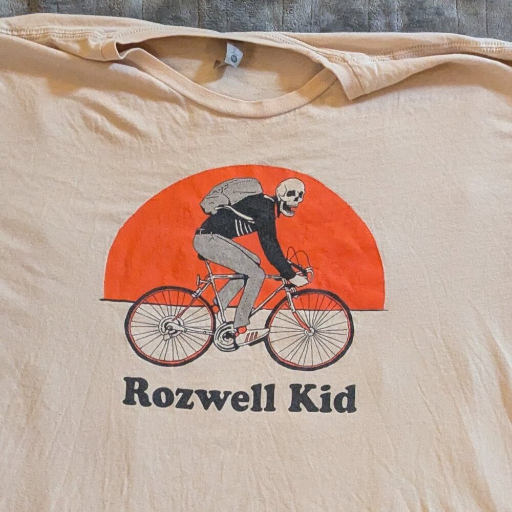 Rozwell Kid Skeleton Bike T-Shirt, Cream XXL